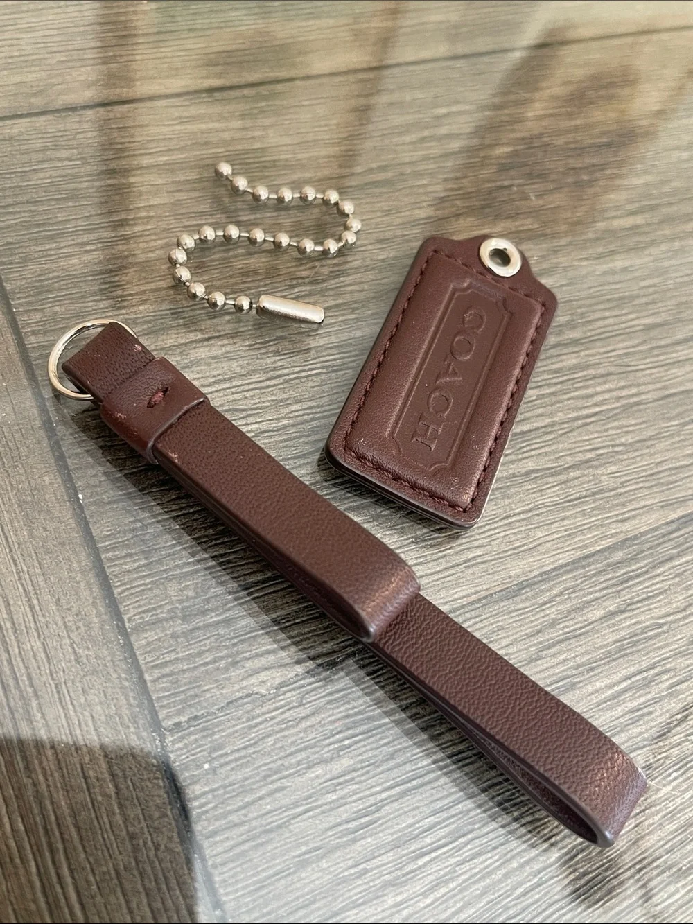 Coach Brown Hangtag & Zipper Pull - Replacement Parts